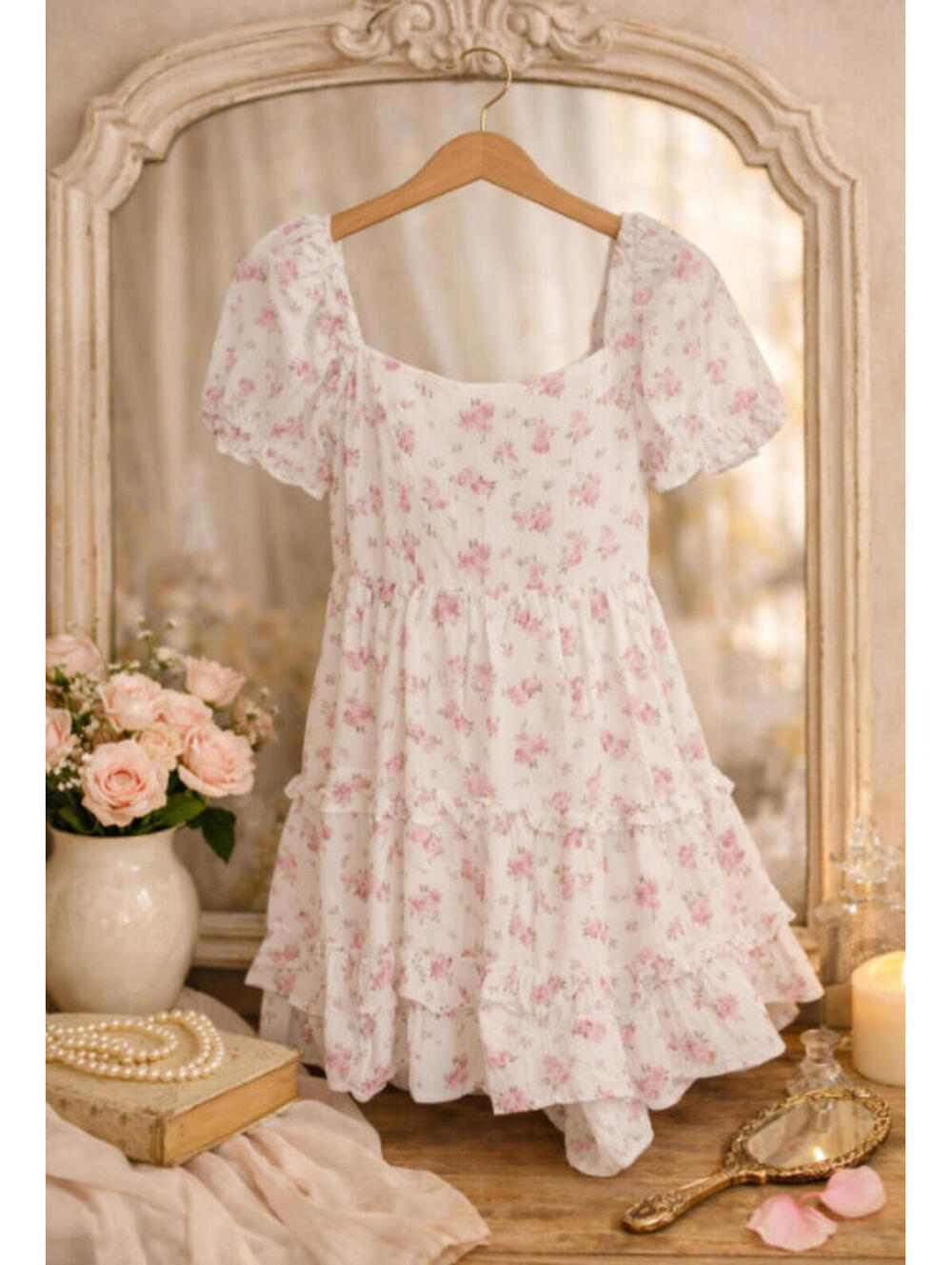 Altar’d State Alessandra Ruffle Floral Tiered Dress - Picture 4 of 8